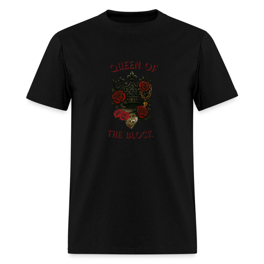 Queen of the block- graphic tee - black