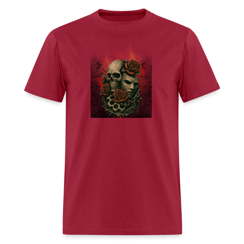 Trust few— graphic tee - dark red
