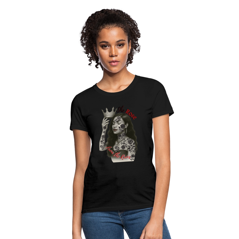 She Rose in Ruins— graphic tee - black