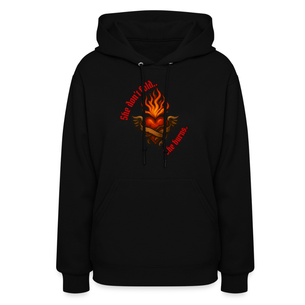 She burns—Women's Hoodie - black