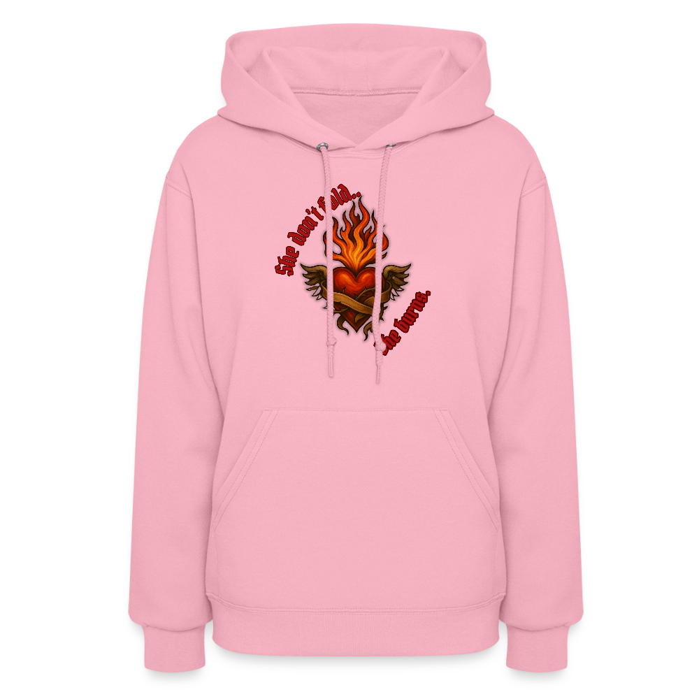 She burns—Women's Hoodie - classic pink