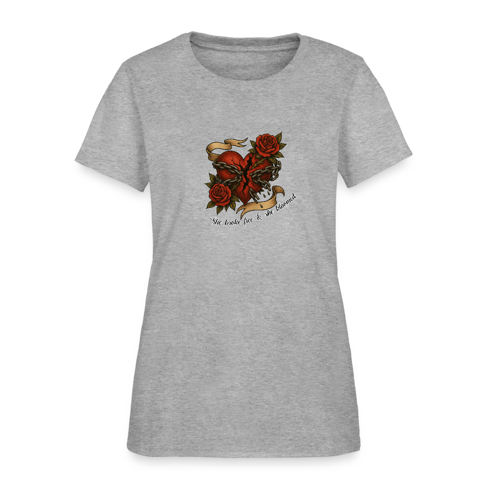 Broke free—graphic tee - heather gray