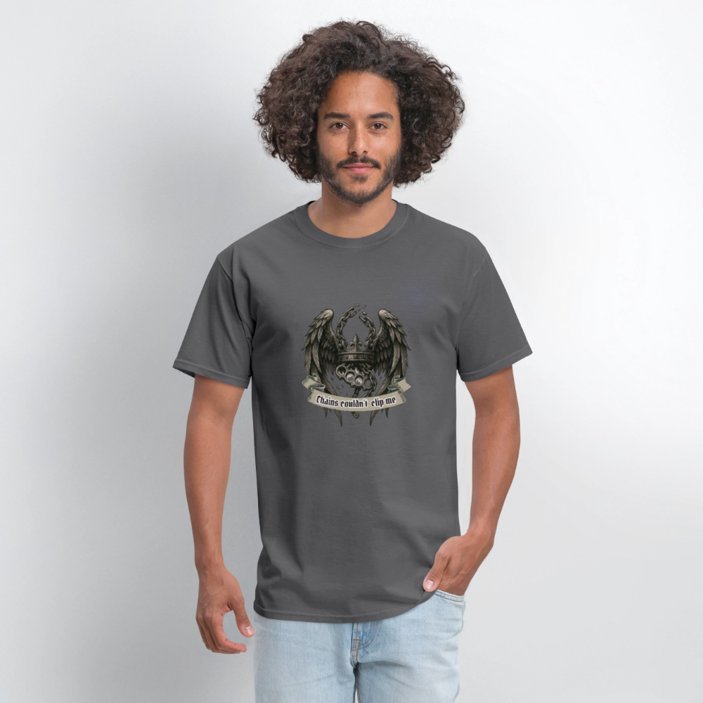Chains- graphic tee - charcoal