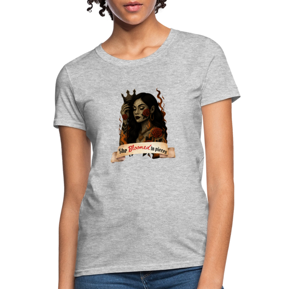 She bloomed— graphic tee - heather gray