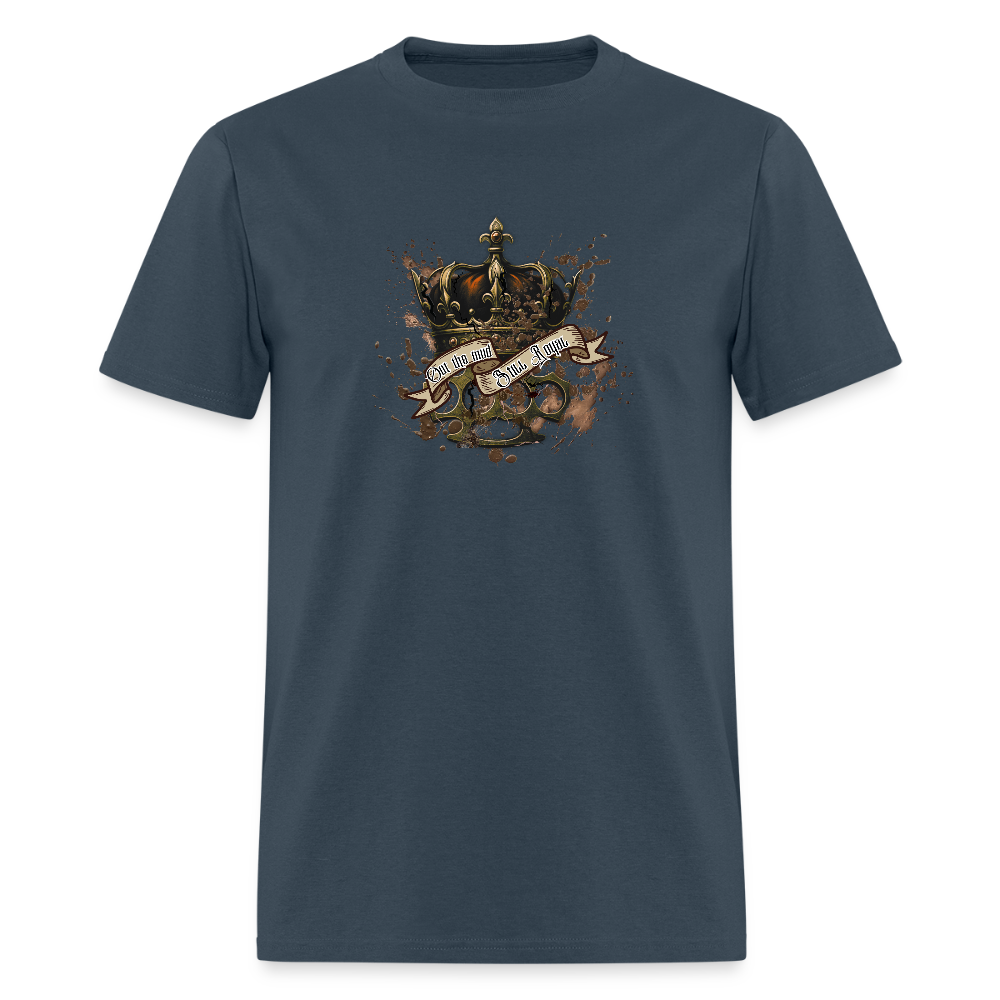 Out the mud- graphic tee -  blue dusk