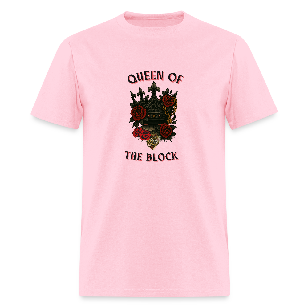 Queen of the block- graphic tee - pink