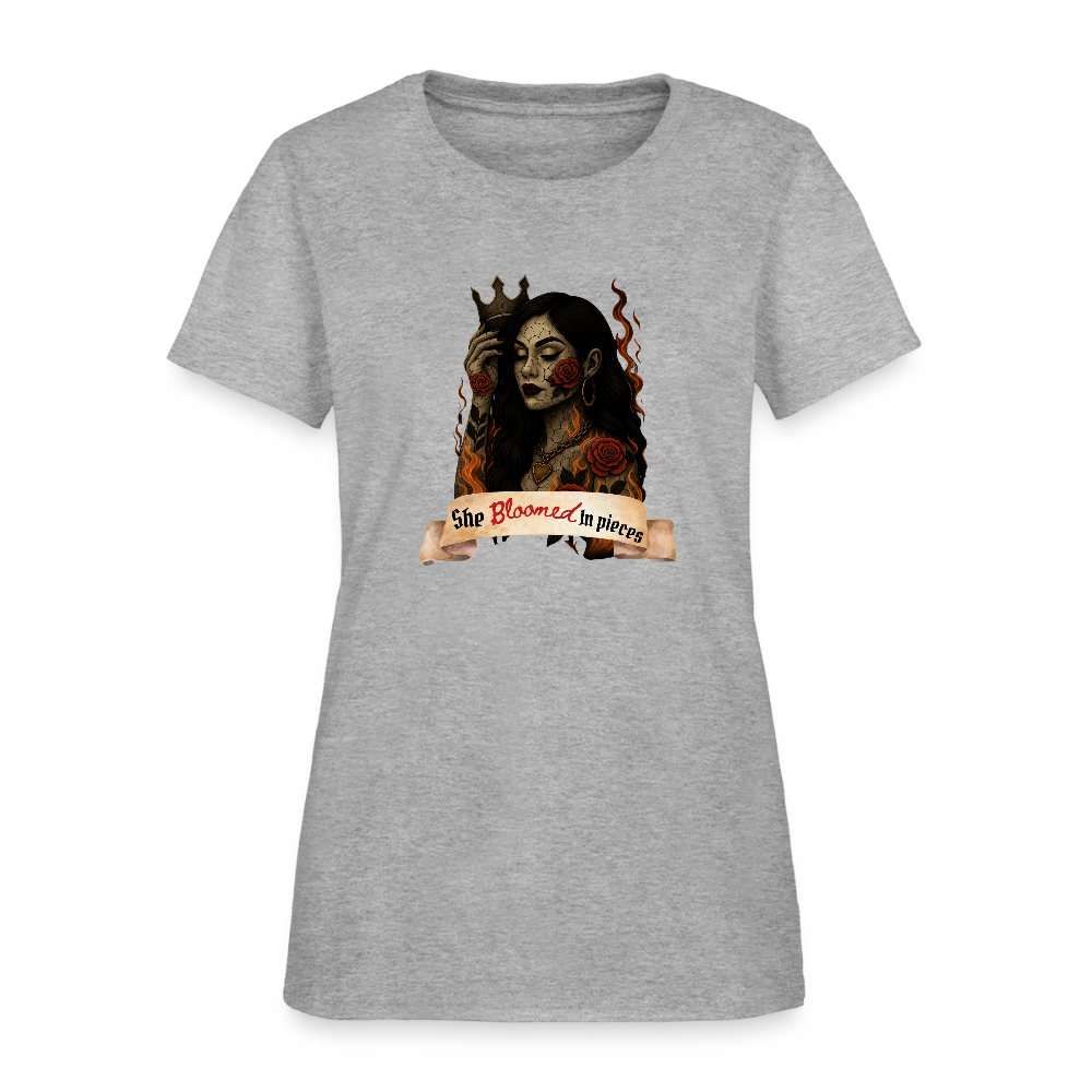She bloomed— graphic tee - heather gray
