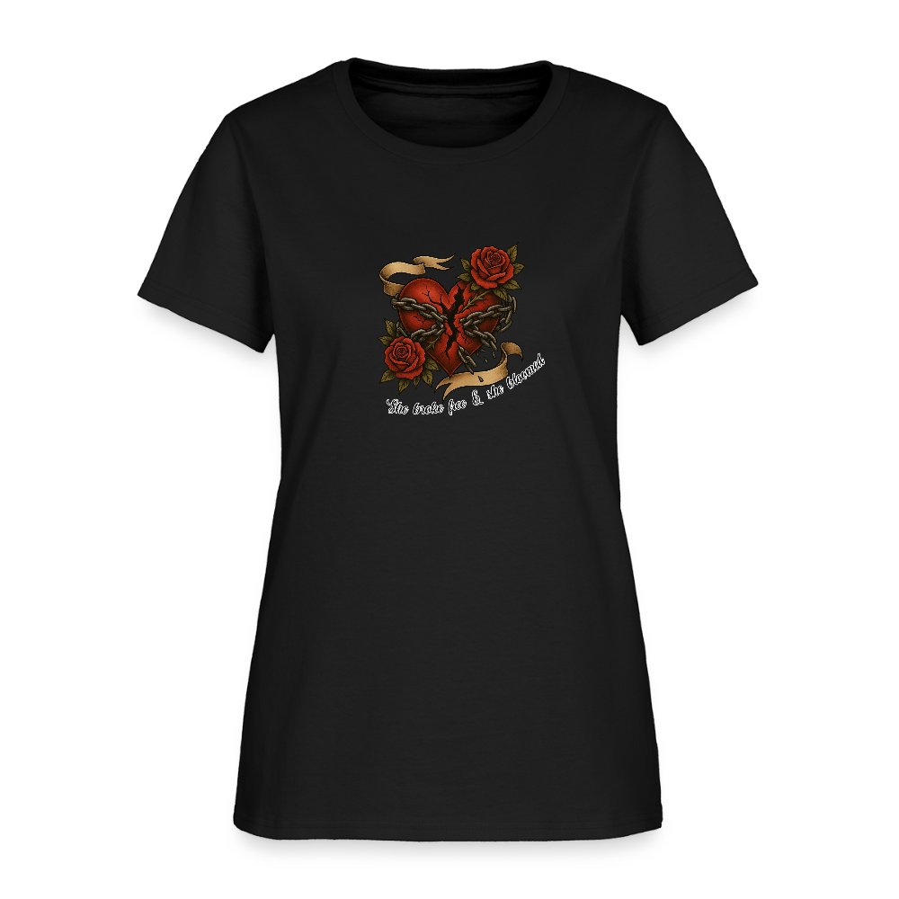 Broke free—graphic tee - black