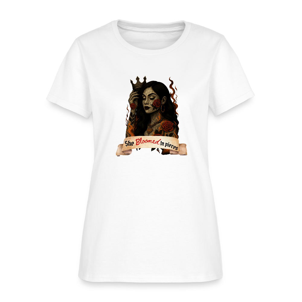 She bloomed— graphic tee - white