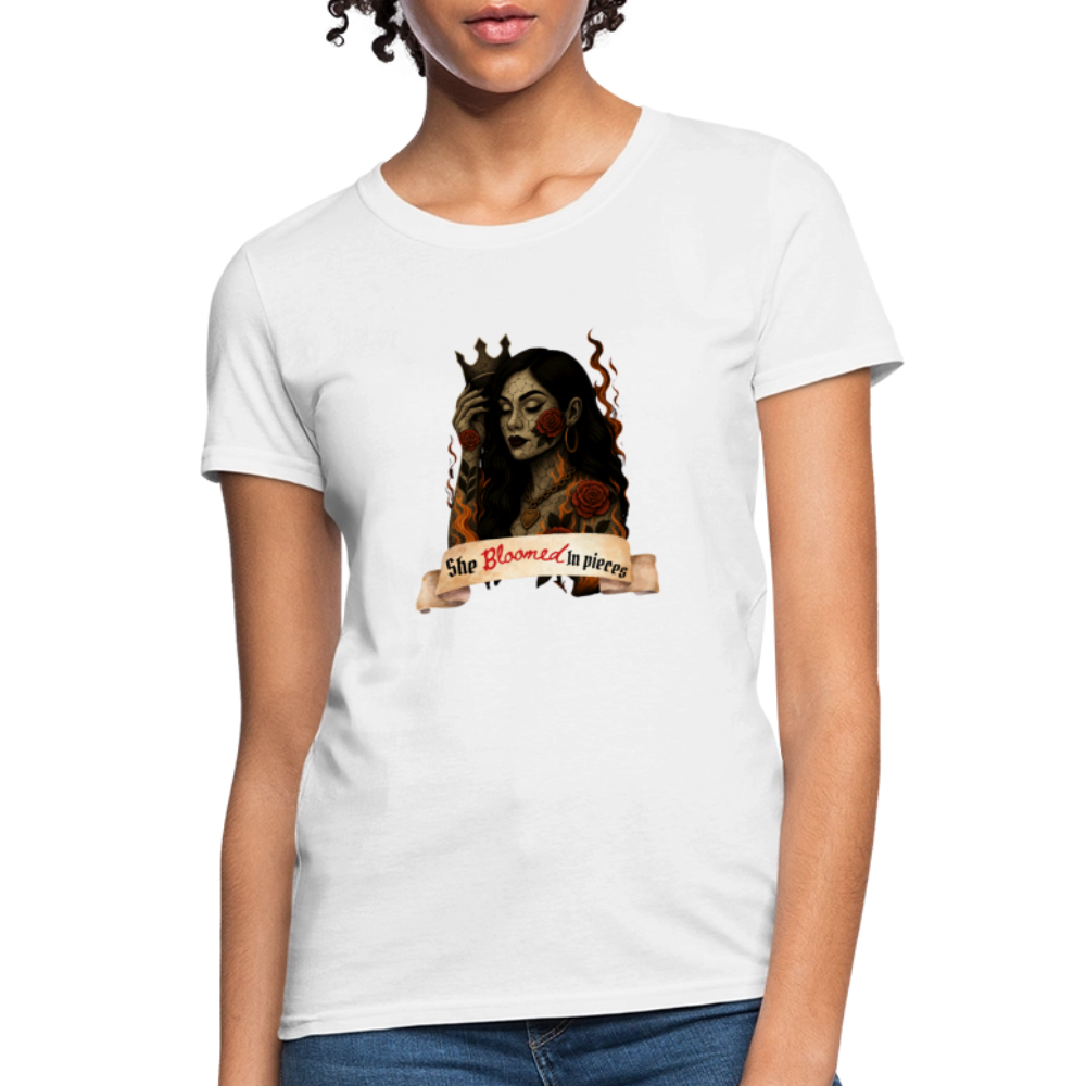 She bloomed— graphic tee - white