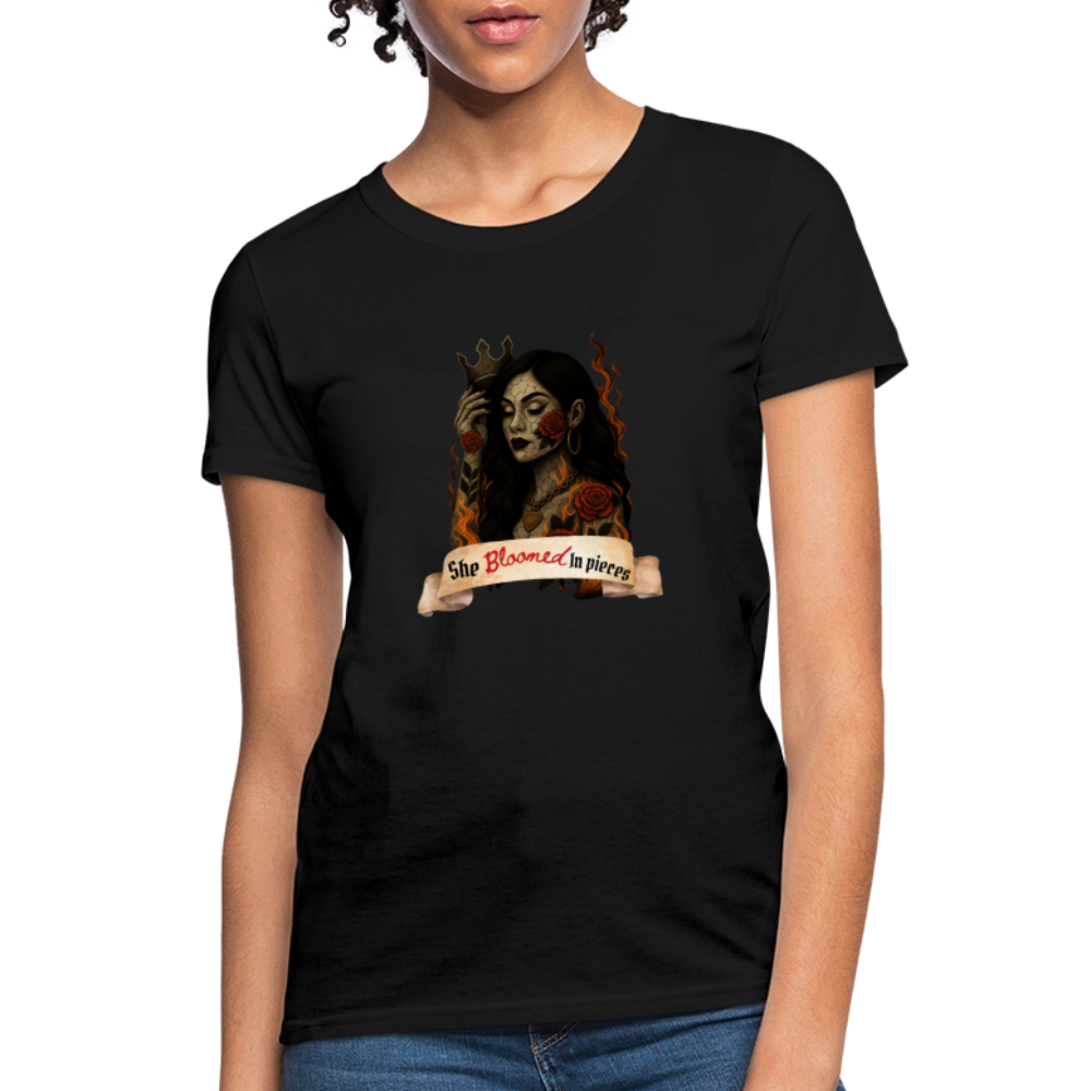 She bloomed— graphic tee - black