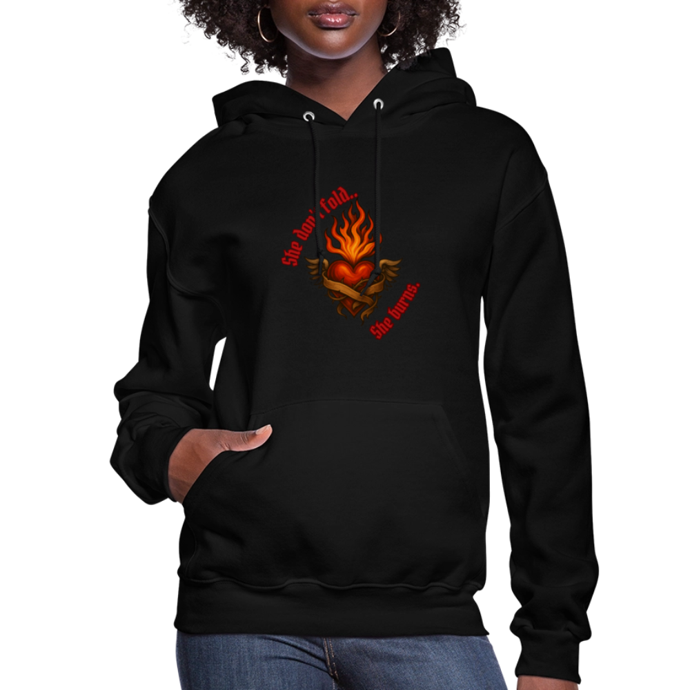 She burns—Women's Hoodie - black