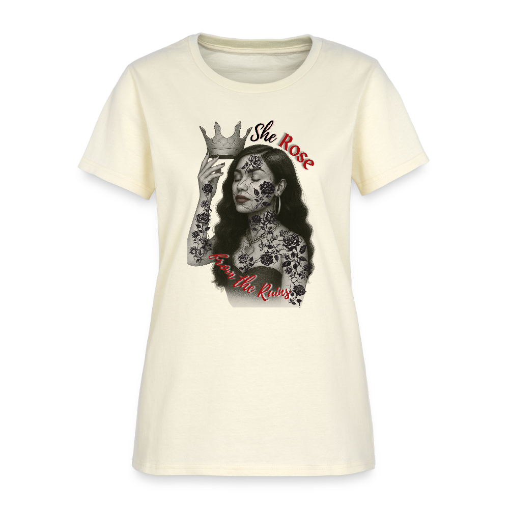 She Rose in Ruins— graphic tee - off white